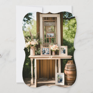 Rustic Elegance: Bröllop Namnteckning Bord med Urn