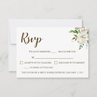 Rustic Elegance Bröllop OSA Card Kort