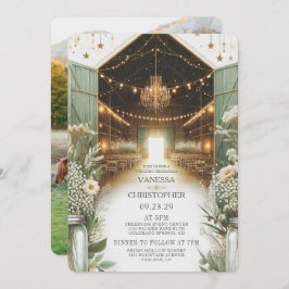 Rustic Elegance Bröllop Rehearsal Inbjudningar