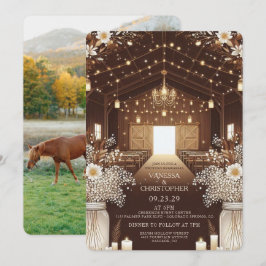 Rustic Elegance Bröllop Rehearsal Inbjudningar