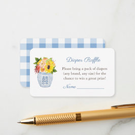 Rustic Elegance Fall Baby Shower Diaper Raffle Tilläggskort