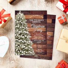 Rustic Elegance Julgran jul Party Inbjudningar