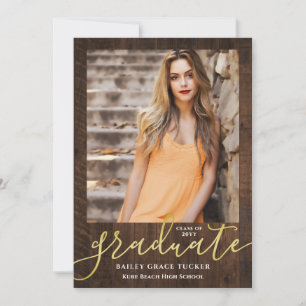Rustic Elegance Modern Script 2-Photo Studenten Meddelande
