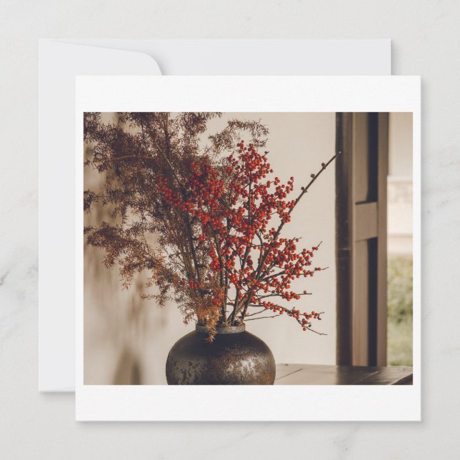 "Rustic Elegance - Natur i Vas" Kort (Framsida)