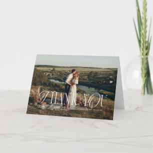 Rustic Elegance Photo Bröllop Tack Kort
