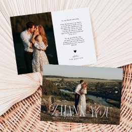 Rustic Elegance Photo Bröllop Tack Kort