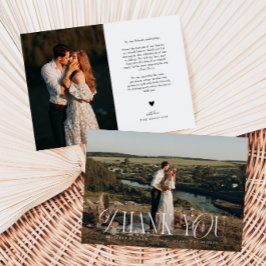 Rustic Elegance Photo Bröllop Tack Kort