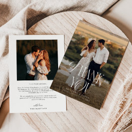 Rustic Elegance Photo Bröllop Tack Kort