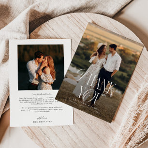 Rustic Elegance Photo Bröllop Tack Kort