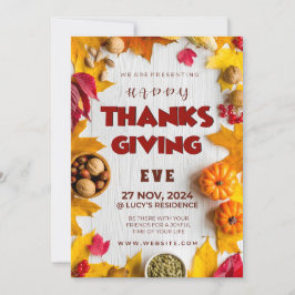 Rustic Elegance Pumpkin Löv & Sizzling Spices Inbjudningar