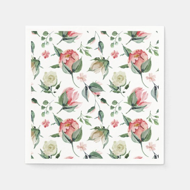Rustic Elegance  Rosa Möhippa Pappersservett (Framsidan)