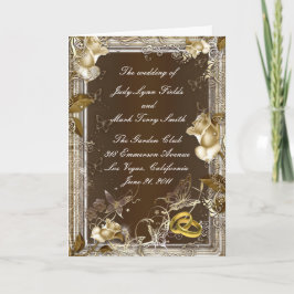 Rustic Elegance Vit Ros Programkort Program
