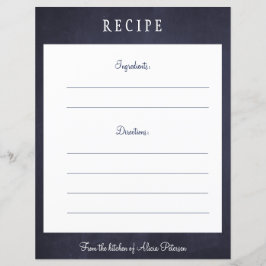 Rustic elegant - blått styrkort
