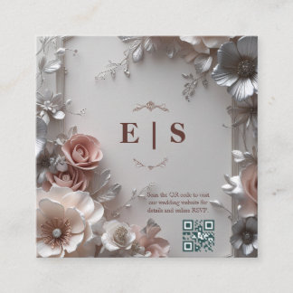 Rustic Elegant Blommigt Bröllop Tilläggskort