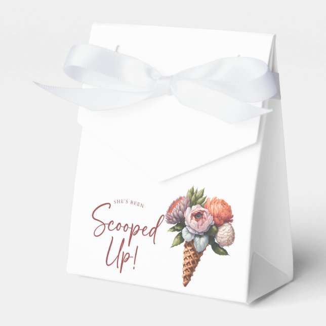 Rustic Elegant Boho Ice Cream Möhippa Presentaskar (Framsidan Sidan)