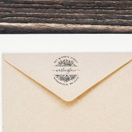 Rustic Elegant Botanical Family Returadress Stämpel