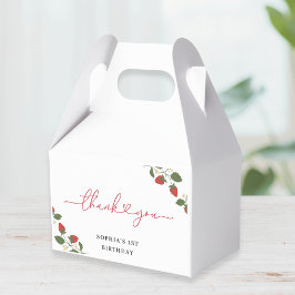 Rustic Elegant Girl's Berry First Födelsedagsfest Presentaskar