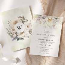 Rustic Elegant Greenery White Blommigt Bröllop