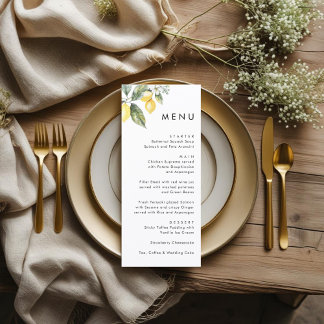 Rustic Elegant Minimal Lemon Garden Wedding  Meny