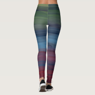 Rustic Elegant Multifärgad Teal Women's Leggings