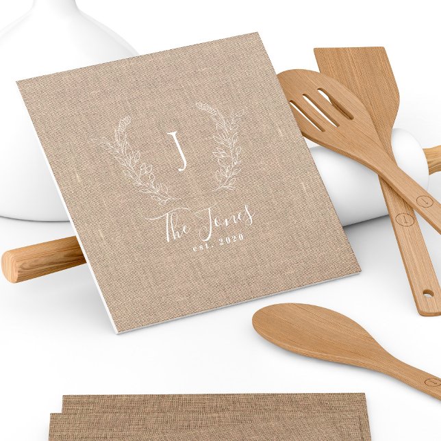 Rustic elegant namn kakelplatta (Skapare uppladdad)