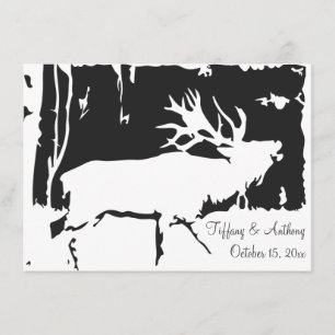 Rustic Elk Hunting Theme bröllopsinbjudningar Inbjudningar