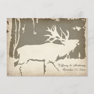 Rustic Elk jakt på vildlevande bröllopsinbjudninga Inbjudningar