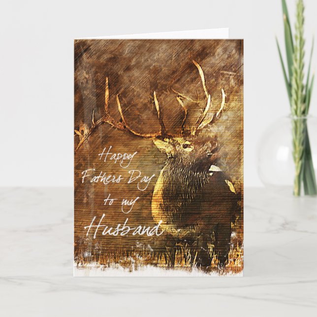 Rustic Elk Make Fars dag Card Kort (Framsida)
