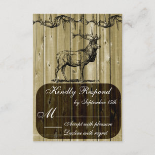 Rustic Elk Wildlife Hunting Bröllop OSA Card Kort