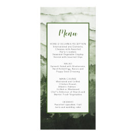 Rustic Emerald Mountain Landscape Bröllop Menu Reklamkort
