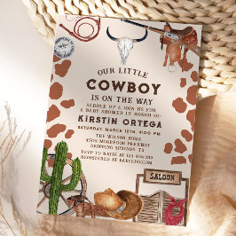 Rustic, en liten western cowboydusch inbjudningar