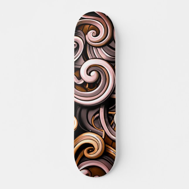 Rustic Energy Swirls Mini Skateboard Bräda 18,5 Cm (Framsida)