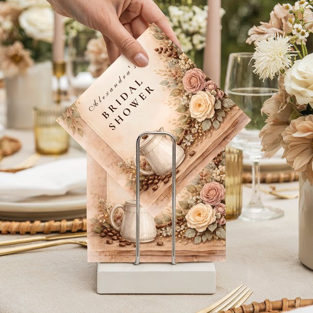 Rustic Espresso Bar Bridal Shower Pappersservett (Skapare uppladdad)