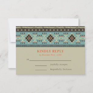 Rustic Ethnic Tribal Winter Wedding OSA Kort