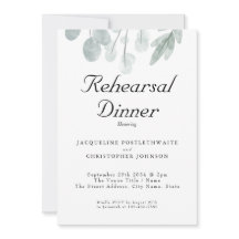 Rustic Eucalyptus Blommigt Bröllop Rehearsal Midda