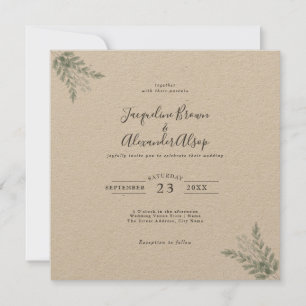 Rustic Eucalyptus Eco Friendly Kraft Papprare Bröl