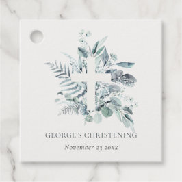 Rustic Eucalyptus Fern Foliage Kor Christening Gåvor Etiketter