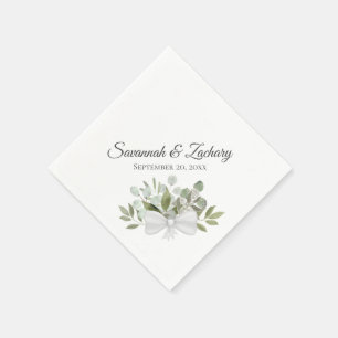 Rustic Eucalyptus & Greenery Elegant bröllop Pappersservett