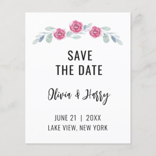 Rustic Eucalyptus Greenery Save Date Flyer