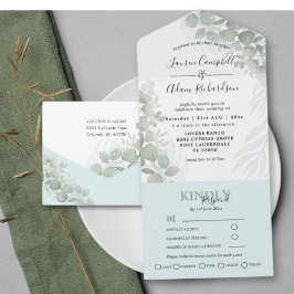 Rustic Eucalyptus Greenery Watercolor Bröllop