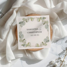 Rustic Eucalyptus Grönt & Guld Bröllop