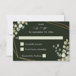 Rustic Eucalyptus & Guld Ram no Meal OSA Grönt