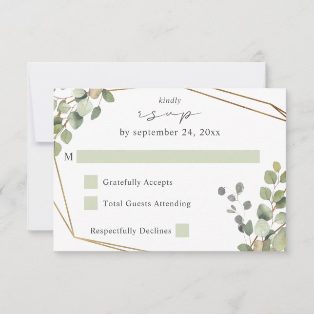 Rustic Eucalyptus & Guld Ram no Meal OSA V2 (Framsida)