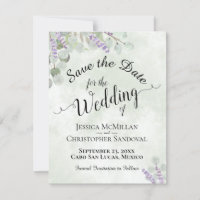 Rustic Eucalyptus & Lavender Elegant Sage Bröllop