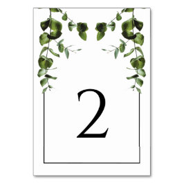 Rustic Eucalyptus Löv Bröllop Bordsnummer