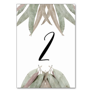 Rustic Eucalyptus Löv Bröllop Bordsnummer