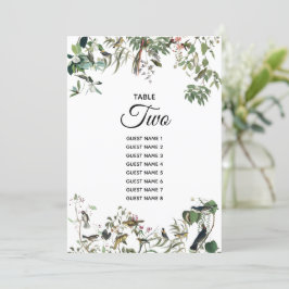 Rustic Eucalyptus Löv Bröllop Flat Bord Card