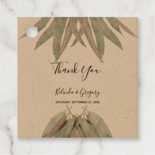 Rustic Eucalyptus Löv Bröllop Gift Gåvor Etiketter