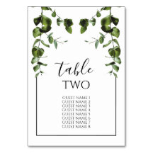 Rustic Eucalyptus Löv Bröllop Guest Namn