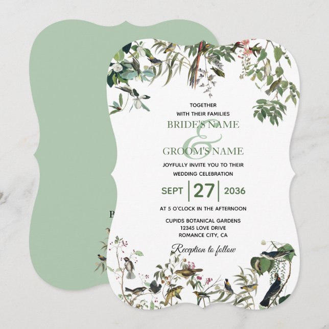 Rustic Eucalyptus Löv Vintage Greenery Bröllop Inbjudningar (Fram/baksida)